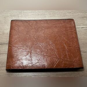 Vintage Men’s Amity‎ Bifold Wallet Brown Cowhide Leather EUC.